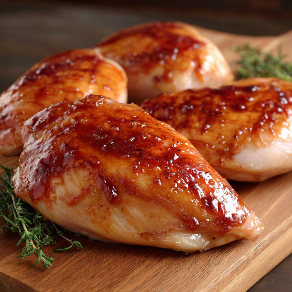 sweet bourbon marinated chicken breast