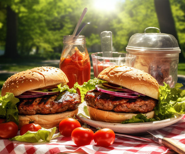 ground pork burgers