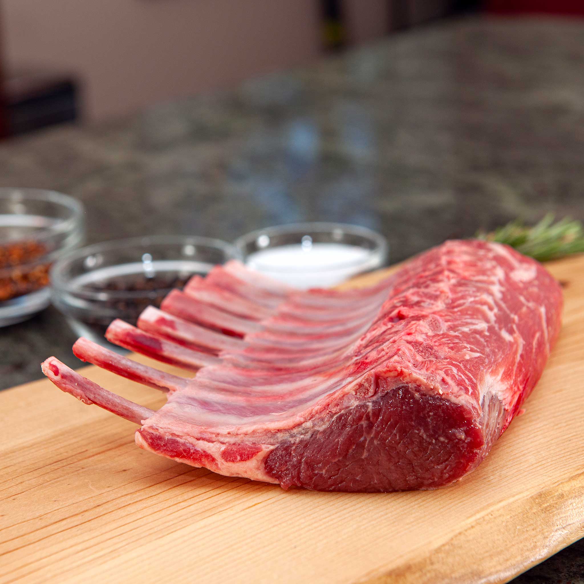 Raw French Rack Frenched rack of lamb - buy rack of lamb